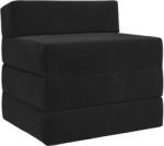 vidaXL Canapea Pat Pliabila Negru 200 x 70 x 15 cm Catifea GartenMobel Dekor (900011) Canapea