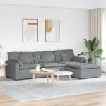 vidaXL Canapea modulara cu taburet si perne, gri deschis GartenMobel Dekor (3321057) Canapea
