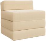 vidaXL Canapea Pat Pliabila Crem 200 x 70 x 15 cm GartenMobel Dekor (900014) Canapea