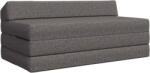 vidaXL Canapea Pat Pliabila Gri deschis 120 x 60 x 49 cm Tesatura GartenMobel Dekor (900034) Canapea