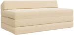 vidaXL Canapea Pat Pliabila Crem 120 x 60 x 49 cm Tesatura GartenMobel Dekor (900048) Canapea