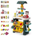  Set de joaca pentru copii supermarket cu lumini si sunete WePro Store, dispozitiv de scanat, casa de marcat cu bani, rafturi, fructe si legume, cantar, cosulet de cumparaturi, 3 ani + (DF-112) Bucatarie copii
