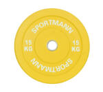 Sportmann Disc Greutate Cauciuc SPORTMANN - 15 kg 51 mm (SM1258)
