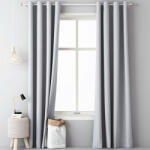 Jemidi Draperie opaca cu inele Jemidi, 140 x 250 cm, g, Poliester, 55309.04 (4056825066826)