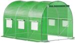  Sera de gradina tip tunel 200x300 cm, cadru metalic, 6 ferestre, 6 mp (GT-0002)