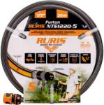 RURIS Furtun pentru gradina Ruris NTS1220-5 lungime 20 m diametru 1/2 presiune lucru maxim 30 bar 5 straturi cu armatura din poliester tricotat si impletit include: 2 conectori rapizi + 1 adaptor de robinet