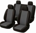 Kiwari Set huse scaune auto universale, 7 piese, bumbac si poliester cu spuma, 2 scaune fata, bancheta spate in 4 piese, 4 tetiere, gri/negru (5941947800726)
