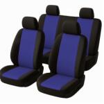 Kiwari Set huse scaune auto universale, 7 piese, bumbac si poliester cu spuma, 2 scaune fata, bancheta spate in 4 piese, 4 tetiere, albastru/negru (5941947800740)