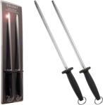 Orient Set profesional de ascutit cutite, Orient, Otel Carbon, 2 piese, pila diamantata 12", pila de intretinere 12", maner Ergo Grip, 30 cm, Negru (5060535840217)