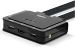 Lindy KVM ключ с 2 HDMI 4K60 порта, USB тип C, USB 2.0 и аудио кабел, Lindy 42347 (42347)