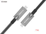 Infobit USB C 3.1 Gen2 оптичен кабел, Type C към C, Infobit iFiber AOC-USB-CCDV-07, данни + видео + PD, 10 Gbps, 7м (AOC-USB-CCDV-07)