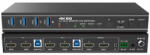 EVOCONNECT KVM Суич 2x1, Двоен HDMI 4K@60 Монитор, 18Gbps, HDCP2.3, HDR/HDR10/HDR10+/Dolby Vision, с RS232 и дистанционно управление (2port_DualHDMImonitor_KVMswitch4K60)