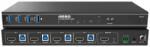 EVOCONNECT KVM Суичър 4x1, HDMI 4K@60, 18Gbps, HDCP2.3, HDR/HDR10/HDR10+/Dolby Vision, с RS232 и дистанционно (4portKVMswitch4K60)