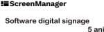 ScreenManager Софтуер за дигитални табели Enterprise SCREENMANAGER 5 години