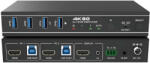 EVOCONNECT KVM суич 2x1, HDMI 4K@60, 18Gbps, HDCP2.3, HDR/HDR10/HDR10+/Dolby Vision, с RS232 и дистанционно (2portKVMswitch4K60)