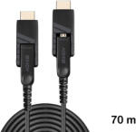 Lindy 4K60 Micro-HDMI хибриден фиброоптичен кабел 70m с разглобяеми HDMI и DVI конектори, Lindy 38325 (38325)