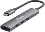 Equip Hub USB EQUIP Hub USB-C la 4 porturi USB 3.2 Gen 1, EQUIP, aluminiu, negru, 20, 7x101x7, 7mm (128963)