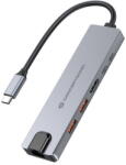 Conceptronic Docking Station CONCEPTRONIC Hub USB Conceptronic 6 in 1 USB 3.2 Gen 2, gri, 2x USB A, USB-C (DONN29G)