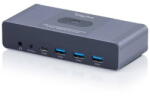 ASSMANN Docking Station Digitus Comutator KVM Digitus USB-C 3.0 Dual HDMI Ultra HD 4K negru (DS-12856)