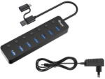 Equip Hub USB EQUIP Hub USB 7 porturi, EQuip, USB 3.2, negru (128965)