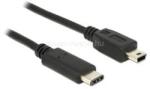 Delock Kábel USB Type-C 2.0 dugó > USB 2.0 Mini-B típusú dugó 0, 5 m (fekete) (DL83335) (DL83335)