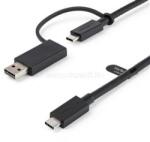 StarTech 3.3ft (1m) USB-C Cable with USB-A Adapter Dongle, USB 10Gbps/5Gbps, 100W (5A) PD, 8K 60Hz / 4K 144Hz DP Alt Mode - Thunderbolt Compatible (USBCCADP) (USBCCADP)
