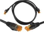 LTC 8P8C CAT6e UTP csatlakozó hálózati kábel (patchcord) 1 m fekete