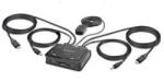 StarTech 2-Port USB-C Cable KVM Switch, 4K 60Hz DisplayPort Output, Compact KVM with 4ft/1.2m USB Type-C/Audio Integrated Cables (C2-D46-UC2-CBL-KVM) (C2-D46-UC2-CBL-KVM)
