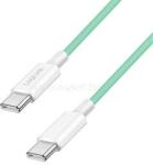 LogiLink USB 2.0 Type-C kábel, C/M - C/M, 480 Mbps, 60W, nejlon, zöld, 0, 5 m (LOGILINK_CU0346) (LOGILINK_CU0346)