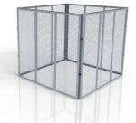Juskys Compostor metalic 800 l, oțel galvanizat, 100x100x80 cm, arg (301894) Compostator
