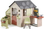 Smoby Căsuță cu atelier de lucru și zonă de relaxare Nature Playhouse Workshop Life Smoby extensibilă cu filtru UV de la 24 luni (SM810310-F) Casuta pentru copii