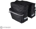 FORCE Double táska csomagtartóra, 2x10 l, fekete