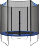 SONGMICS Trambulină pentru copii cu plasă de protecție exterioară, diametru 183 cm, 100 kg, albastru