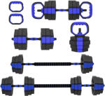 SPORTNOW Set Greutăți de Sală 4 în 1 de 30kg, Convertibil în Kettlebell, 2 Gantere, Haltere și Suport pentru Flotări, Roșu | Aosom Romania (A91-414V02BU)