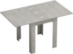HomCom Masă de Dining Extensibilă pentru 4-6 Persoane Design Pliabil, 70-140cm Masă Rectangulară de Economisire a Spațiului cu Picioare Antiderapante, pentru Sala de Mese Sufragerie, Gri Efect Lemn | Aosom R