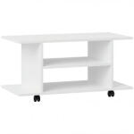 HomCom Mobilier unghiular cu roți și rafturi, până la 42", alb | Aosom Romania (83B-100V00WT)