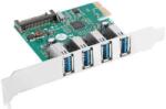 Lanberg PCI Express 4 x USB 3.1 GEN1 + low profile bracket (PCE-US3-004)