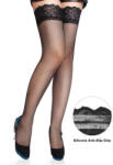 SuperLove Fishnet Thigh Highs with Lace 2156 Black L-XXL