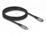 Delock Удължителен кабел DeLock 81202, от USB C(м) към USB C(ж), 2m, 240W, черен (DELOCK-81202)