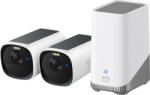 Anker Kit supraveghere video eufyCam E40 2K HD Incarcare solara MaxColour Vision Homebase 3 + 2 camere video (194644277475)