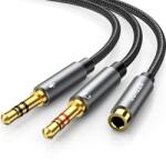 UGREEN Аудиокабел 3, 5 мм, 1x Jack - 2x Jack F/M/M, 0, 2 м, черен 20898 (20898)