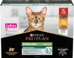 PRO PLAN PRO PLAN Sterilised Nedves macskatáp ivartalanított macskáknak marhahússal és csirkével szószban, 10x85 g