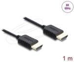 Delock Koaxiális High Speed HDMI kábel 8K 60 Hz 48 Gbps fonott borítással 1 m (81681) - dellaprint