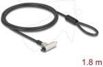 Navilock Laptop biztonsági kábel kulcsos zárral Kensington csatlakozókhoz 3 x 7 mm vagy Nano csatlakozási felülethez 2, 5 x 6 mm - vékony (20931)