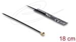 Delock WiFi 2, 4 GHz Antenna I-PEX Inc. , MHF I-dugó 3, 4 dBi mindenirányban rögzíthető, csatlakozó kábellel (1.13, 18 cm), NYÁK-lap, belső öntapadós (12720)