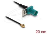 Delock Antenna kábel FAKRA Z apa - MHF I apa 1, 13 - 20 cm 2 előrelyukasztott nyílással (90734)