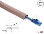 Delock Kábelcsatorna, PVC, hajlékony, 30 x 10 mm 2 m hosszú, barna (20763) - dellaprint