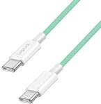 LogiLink USB 2.0 Type-C kábel, C/M - C/M, 480 Mbps, 60W, nejlon, zöld, 1 m (CU0347) - dellaprint