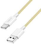 LogiLink USB 2.0 Type-C kábel, C/M - A/M, 480 Mbps, 60W, nejlon, sárga, 1 m (CU0333)