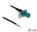Delock Antenna kábel FAKRA Z csatlakozó nyílt kábelekhez 1, 13 - 20 cm 1 előrelyukasztott nyílással (90725)